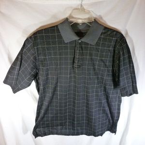 Men's Burberry Lightweight Golf Shirt, Black, L